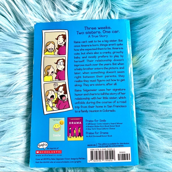 SISTERS By Raina Telgemeier Paperback Book A True Story - Picture 2 of 3